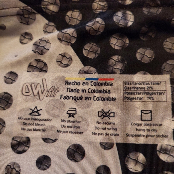 OW Fit high waisted black and gray geometric print Starwars theme legging. S - Picture 3 of 9